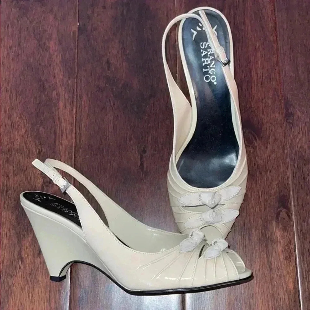 Franco Sarto Patten Leather Slingback Heels​​​